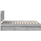  Konstrukcija postelje z vzglavjem Siva Sonoma 150 x 200 cm, (5000103300) | Shoptok.si