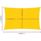 Jedro za zaštitu od sunca 160 g/m² terakota žuto 4 x 6 m HDPE | shoptok.hr