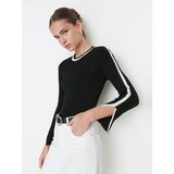 Trendyol Pulover črna / bela | Shoptok.si