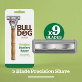 Bull Dog Original Bamboo Razor brivnik + nadomestne britvice 9 ks Slike