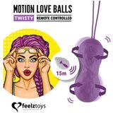 Feelztoys Vibracijski jajček - Motion Love Balls Twisty Cene