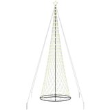 vidaXL LED božično drevesce Toplo bela 138.5 x 138.5 x 399 cm Kovina | Shoptok.si