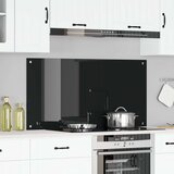 vidaXL Kuhinjska obloga Črna Steklo 120 x 60 cm Vzdržljiva | Shoptok.si