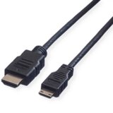 Value HDMI priključni kabel HDMI A utikač, HDMI Mini C utikač 2.00 m crna 11.99.5580 sa zaštitom HDMI kabel Cijene
