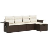 Maison Chic Seti vrtnega pohištva - Vrtna garnitura - Vrtni pohištvo set 5-delna z blazinami rjav poli ratan, (21819467) | Shoptok.si