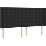 Maison Chic posteljno vzglavje - vzglavna omarica - nočna omarica z ušesi črno 163x16x118/128 cm umetno usnje, (21712138) Cene