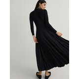 Reserved midi obleka - črna | Shoptok.si