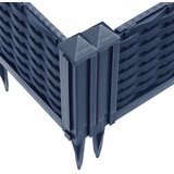  Vrtna sadilica s klinovima plava siva 362,5x42,5x28,5 cm PP | Eponuda.com