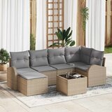  Sjedeća garnitura za vrt 7 kom. Bež poliratan 234.0 x 124.0 x 85 cm | Shoptok.si