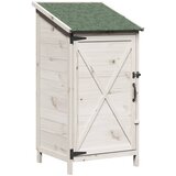 vidaXL Vrtna Šupa Bijela 59 5 x 56 x 113 5 cm Čvrsto drvo jele - Bijela 59 x 56 x 113 5 cm Cijene