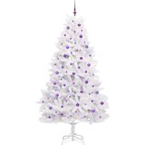  Umjetno božićno drvce s nogom Bijela 240 cm PVC i čelik | shoptok.hr