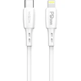 usb data kabal MX-CB132 pd 30W type-c na lightning 1m/ bela