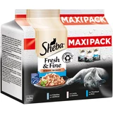 Sheba Multi pakiranje Fresh & Fine v vrečkah za ohranjanje svežine 15 x 50 g - Ribja različica v omaki