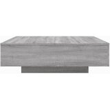  Stolić za kavu s LED svjetlima siva boja hrasta 100x100x31 cm | shoptok.hr