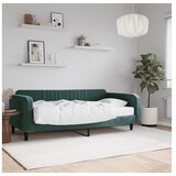 vidaXL Dnevna postelja z vzmetnico temno zelena 100x200 cm ž Cene