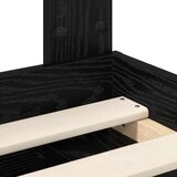  Konstrukcija postelje Črna 150 x 200 cm Masivno borovo les, (5000102652) | Shoptok.si