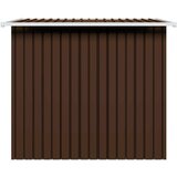 vidaXL Vrtna kućica za pohranu smeđa 194 x 121 x 181 cm čelična | shoptok.hr
