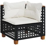  9-dijelni set vrtnih sofa s jastucima crni od poliratana Crna 63.5 x 63.5 x 62 cm | shoptok.hr