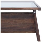 Light & Living Stolić za kavu sa staklenom pločom stola u tamnoj prirodnoj boji 70x112 cm Yuki – | shoptok.hr