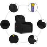  Masažni naslonjač od tkanine crni | shoptok.hr