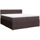 Maison Chic Box spring postelja - Vzmetna postelja z vzmetnico temno rjav 200x200 cm blago SL17810, (21894855) | Shoptok.si