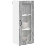 vidaXL Stenska kuhinjska omarica s polico Siva Sonoma 40 x 31 x 100 cm | Shoptok.si