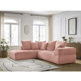 Bobochic Paris Ružičasta kutna garnitura od šenila (s lijevim kutom/u obliku slova L) Whesley – | shoptok.hr