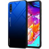 Cadorabo Ohišje, združljiv s Samsungom v modri barvi - črni - dvobarvni zaščitni pokrov iz silikona TPU in hrbta iz kaljenega stekla, (20571022) | Shoptok.si