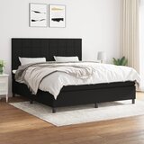  Krevet s oprugama i madracem crni 180x200 cm od tkanine | shoptok.hr