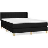 Maison Chic Box spring postelja - Vzmetna postelja z vzmetnico črna 140x200 cm blago SL8166, (21886094) | Shoptok.si