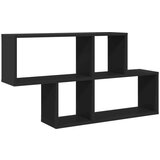 vidaXL Stenska polica črna 100x20x53 cm inženirski les | Shoptok.si