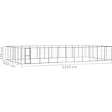 vidaXL Zunanji pasji boks jeklo 79,86 m² | Shoptok.si