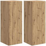 TV zidni ormar 2 pcs Umjetnička hrastovina 30 x 31 x 80 cm | Eponuda.ba