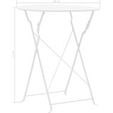  3-dijelni bistro set čelični bijeli | Eponuda.com