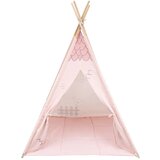 Kikka Boo drveni šator sa prostirkom House Pink, 0m+ | ePonuda.com