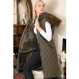 Dewberry Z6718 WOMEN'S VEST-PLAIN KHAKI Cijene