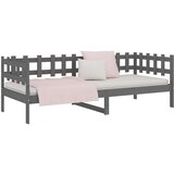  Dnevni ležaj sivi 90 x 200 cm od masivne borovine | Eponuda.com