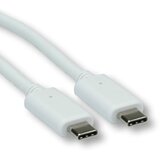 Secomp value USB3.1 cablewith emark, C-C, M/M, white, 1.0 m ( 1684 ) Cene