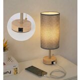  Brilagi - Stona lampa sa USB priključkom TABLON 1xE27/25W/230V hrast/bež/siva | Eponuda.com