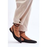 Boto Women's Lace-Up Ballet Flats Embellished with Studs Black Jange | ePonuda.com