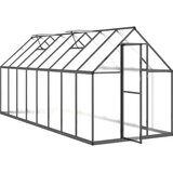  Rastlinjak z okvirjem antracit 445x169x195 cm aluminij | Shoptok.si