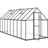 Staklenik s okvirom antracit 445 x 169 x 195 cm aluminijski | shoptok.hr