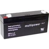 Multipower PB-6-3\,3-4\,8 MP3\,3-6 svinčeni akumulator 6 V 3.3 Ah svinčevo-koprenast (Š x V x G) 134 x 65 x 34 mm ploščati vtič 4\,8 mm brez vzdrževanja\, nizko samopraznjenje, (20438550) Cene