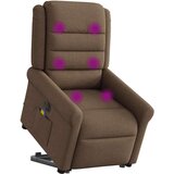 vidaXL Električni masažni naslanjač s funkcijo vstajanja rjav | Shoptok.si
