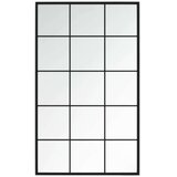 vidaXL Stensko ogledalo 2 kosa črno 100x60 cm kovinsko | Shoptok.si