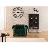 Ropez Zelen žameten Chesterfield fotelj York Blik – | Shoptok.si