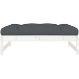  Vrtni tabure bijeli 120 x 80 cm od masivne borovine | shoptok.hr