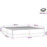  Okvir za krevet bez madraca svjetlosivi 200 x 200 cm baršunasti | shoptok.hr