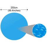  Plavajoča okrogla PE solarna folija za bazen 250 cm modre barve, (21002373) | Shoptok.si