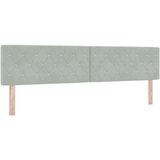 Krevet s box springom madracem i LED-om Svjetlosiva Baršun - Svjetlosiva 200 x 200 cm Kristal s dugmadima | shoptok.hr
